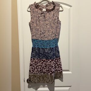 CAbi Multicolor Paisley Midi Dress